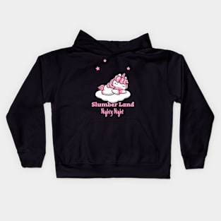 Sleepy  Chubby Little Unicorn Kids Hoodie